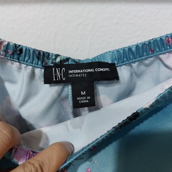 INC International Intimates Concepts Floral Satin Elastic Shorts MEDIUM - Picture 4 of 6